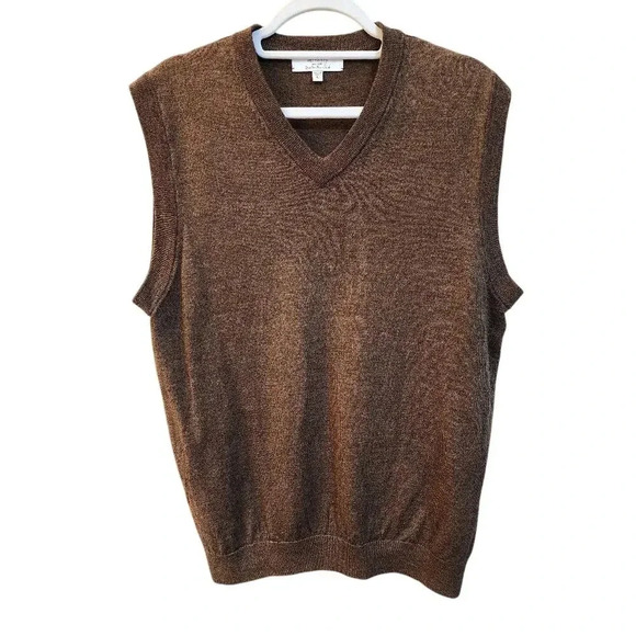 Men's Turnbury Extra Fine Merino Wool Vest Size L - Picture 1 of 4